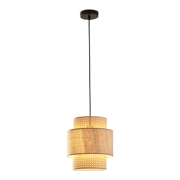 Závěsná lampa Biggar vzhled ratanu/pletený vzor [lux.pro]