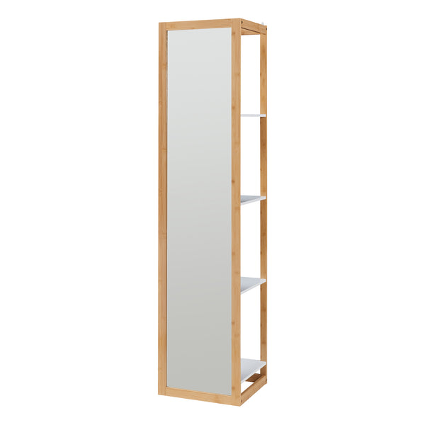 Zrcadlová polička As 170x40x35 cm bambus [en.casa]