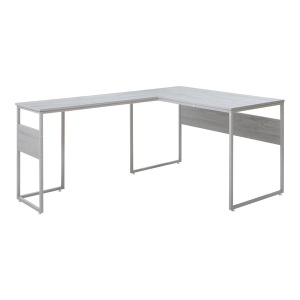 Psací stůl Karlstang ve tvaru L 166x120x75 cm Světle šedý [en.casa]