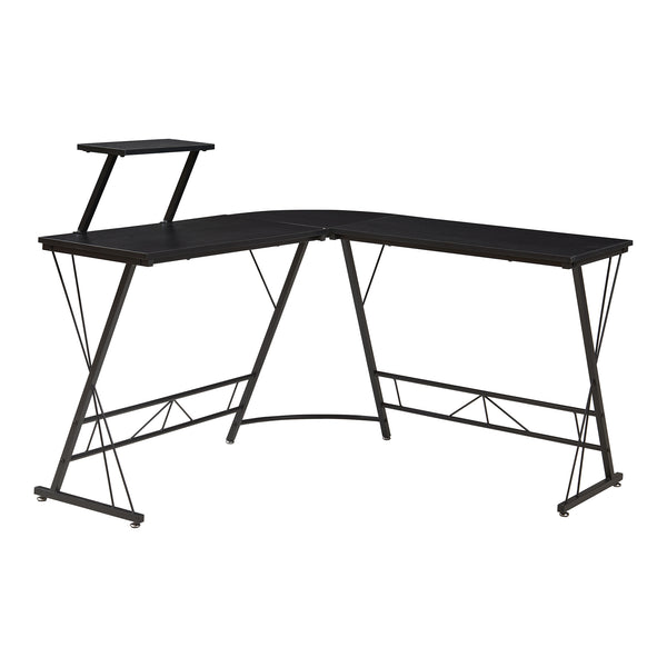 Psací stůl Yremso ve tvaru L 122x122x98 cm Černý [en.casa]