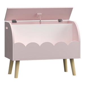 Box na hračky Vestnes 60x30x44 cm Cotton Candy/Bílá [en.casa]
