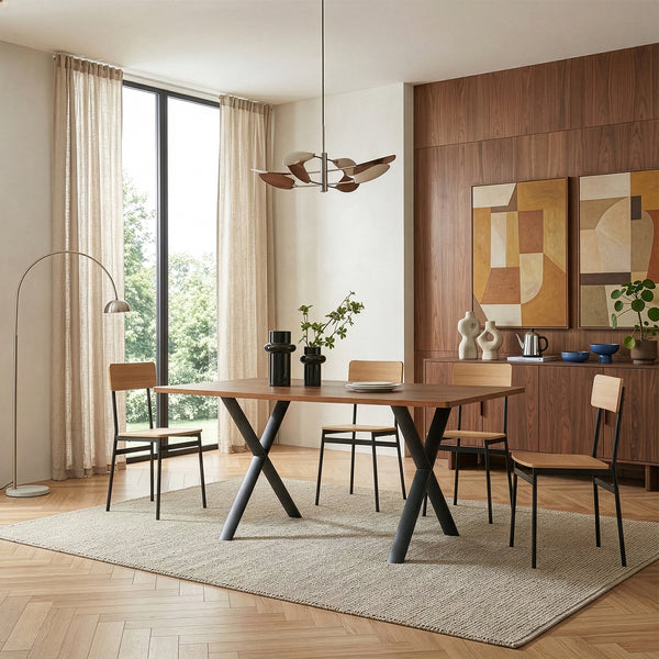Stolní rám Klixjö sada 2 ks ocel 72x70x10 cm černá [en.casa]