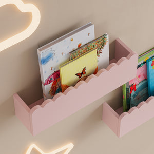 Dětský nástěnný regál 2dílná sada Vestnes 40x10x10 cm Cotton Candy [en.casa]