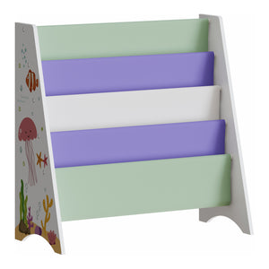 Dětský regál Hornnes 60x62x28 cm Aqua Dream motiv [en.casa]