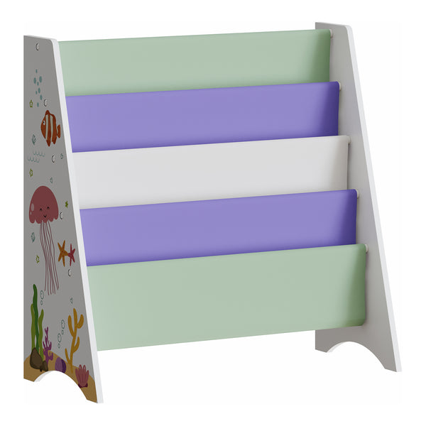 Dětský regál Hornnes 60x62x28 cm Aqua Dream motiv [en.casa]