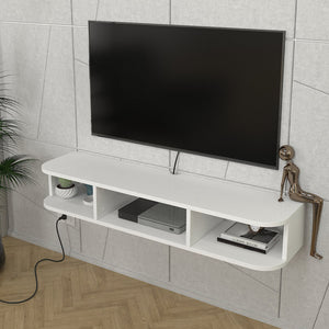 TV závěsný lowboard Oundsvas 120x30x19 cm bílý [en.casa]