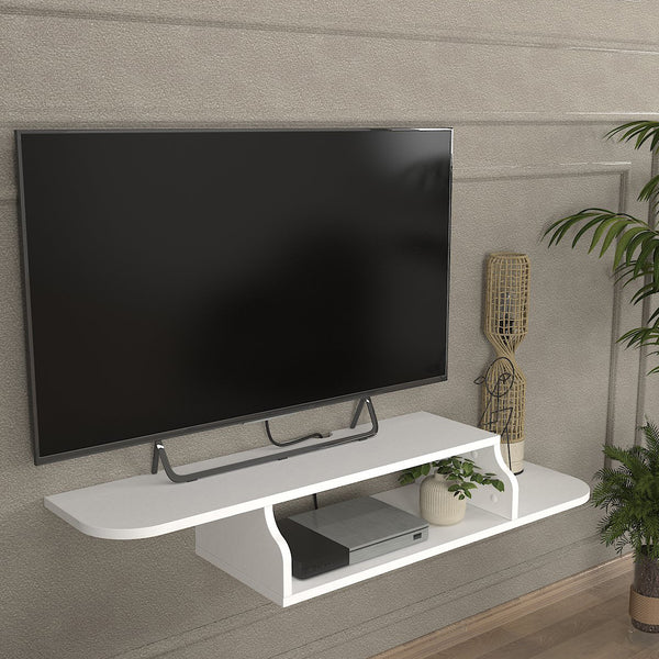 TV závěsný lowboard Kershaby 120x30x19 cm bílý [en.casa]