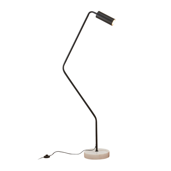 Stojací lampa Vatka GU10 kov černý / mramor, bílý [lux.pro]