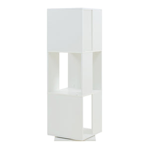 Otočné knihovny Fjelmarirg 109x34x34 cm Bílá [en.casa]