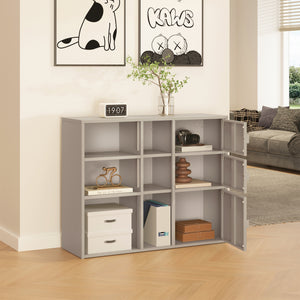 Kancelářská skříň Kliri ocel 100x32x81 cm velbloudí barva [en.casa]