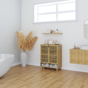 Botník Sirgerg 91x72x35 cm bambus přírodní [en.casa]