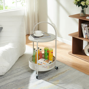 Servírovací vozík Jässaatka ocel 76x40 cm šedý [en.casa]