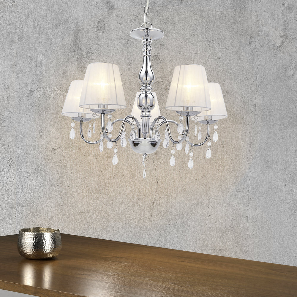 Kronleuchter Isabell 5 - flammig Chrom lux.pro - premiumXL
