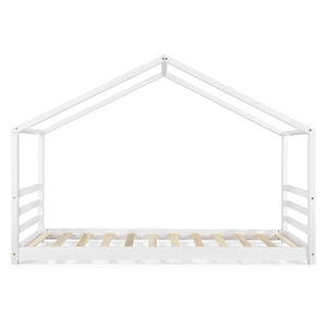 [en.casa] Dětská postel AAKB-8693 s roštem bílá 90x200 cm