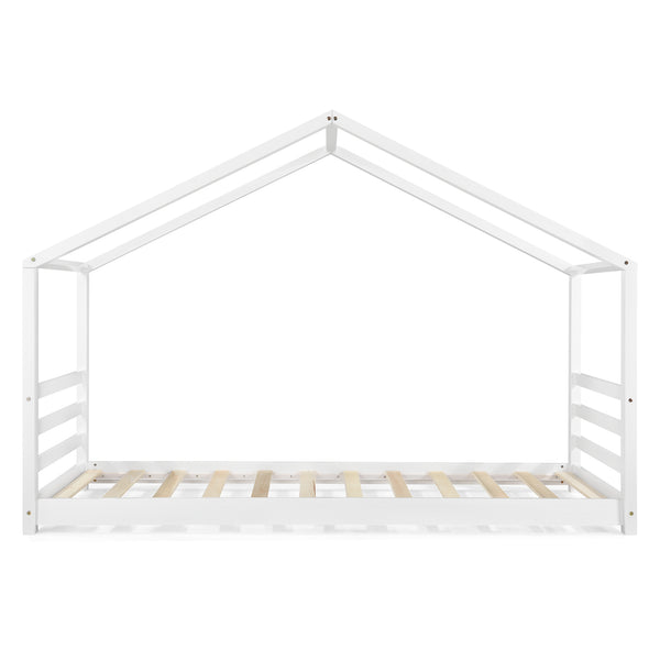 [en.casa] Dětská postel AAKB-8693 s roštem bílá 90x200 cm