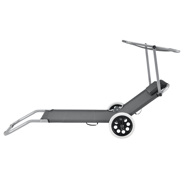 [casa.pro] Zahradní lehátko HTCB-1308 antracitově šedé