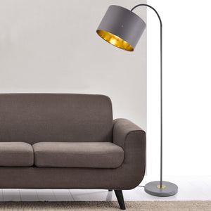 Stojací lampa Toledo 173 cm 1xE27 kov šedá lux.pro