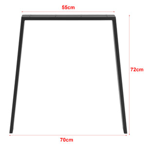 Stolová konstrukce Kraftisried sada 2 ks 55/70x72cm ocel černá [en.casa]