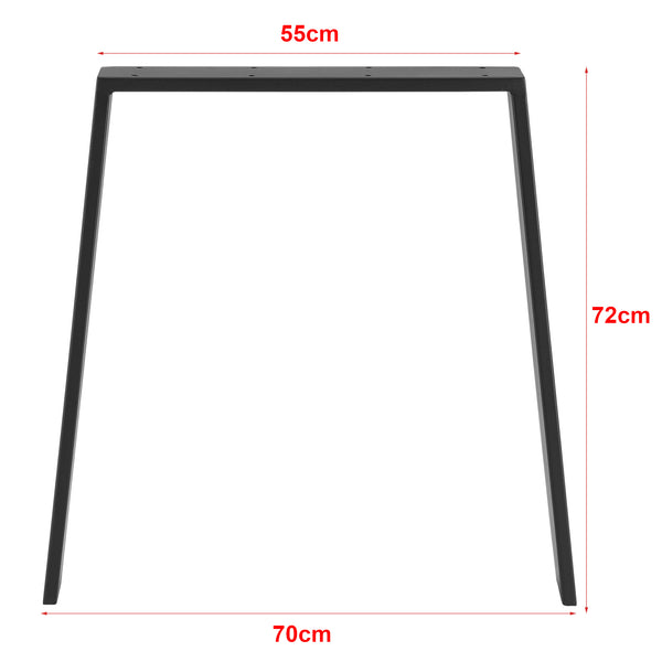 Stolová konstrukce Kraftisried sada 2 ks 55/70x72cm ocel černá [en.casa]