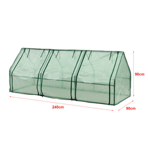 Mini skleník Höflein 240x90x90cm zelená síť [en.casa]