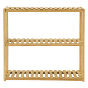 Bambusový regál Örnsköldsvik 60x15x54cm přírodní dřevo [en.casa]