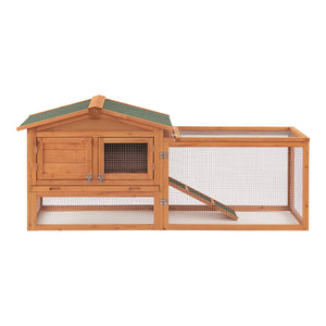Klec pro králíky Oberursel 68x156x52cm ze smrkového dřeva [en.casa]