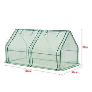 Mini skleník Nissewaard 180x90x90cm zelená síť [en.casa]