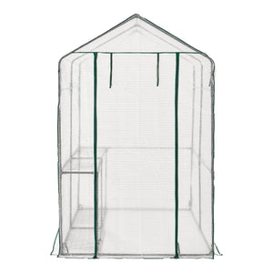 Skleník Oosterhout s policemi 120x186x190cm Transparentní [en.casa]