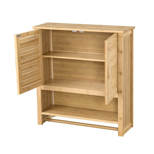 Koupelnová skříňka Tyresö Závěsná skříňka Bambus 66 x 62 x 20 cm [en.casa]
