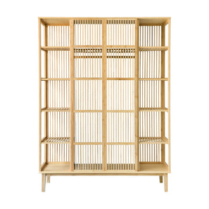 Stojan na oblečení z bambusu Hudiksvall 185x140x45cm [en.casa]