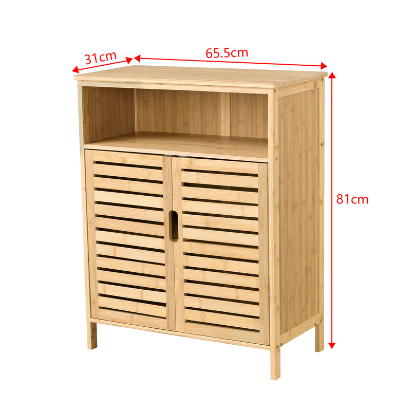 Maßskizze Bambus koupelnová skříňka Eslöv 81x65,5x31 cm [en.casa]