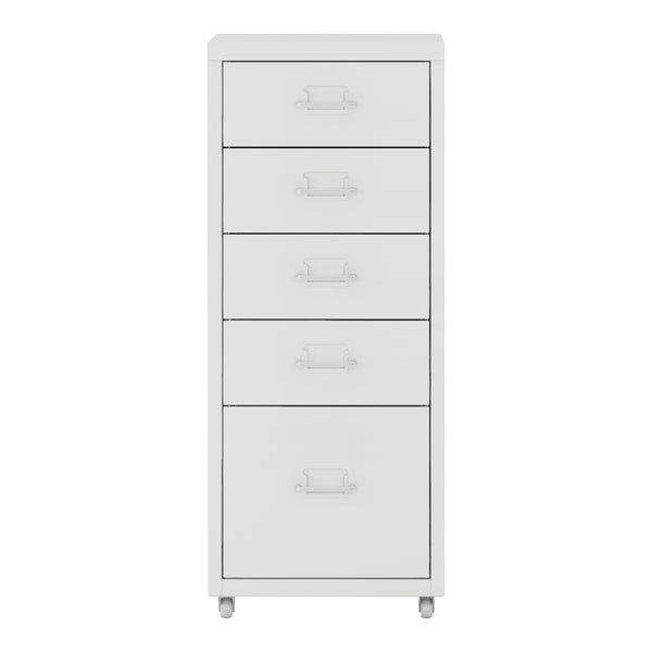 Mobilní kontejner Kökar s 5 zásuvkami 69x28x41 cm [en.casa]