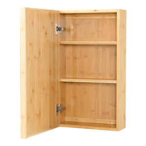 Zrcadlová skříňka Ikorfat 60,5 x 35 x 14 cm Bambus Přírodní [en.casa]