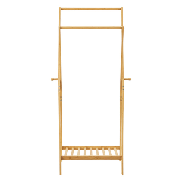 Stojan na šaty Keitele 150 x 60 x 42 cm bambus přírodní [en.casa]