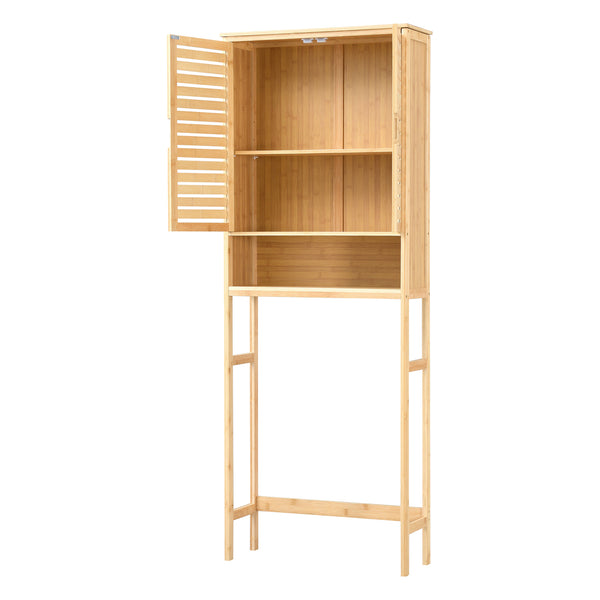 Skříňka na toaletu Geta 170 x 66 x 23 cm bambus [en.casa]
