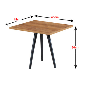 Konferenční stolek Ballerup 50 x 45 x 45 cm Černá / Ořechový vzhled [en.casa]