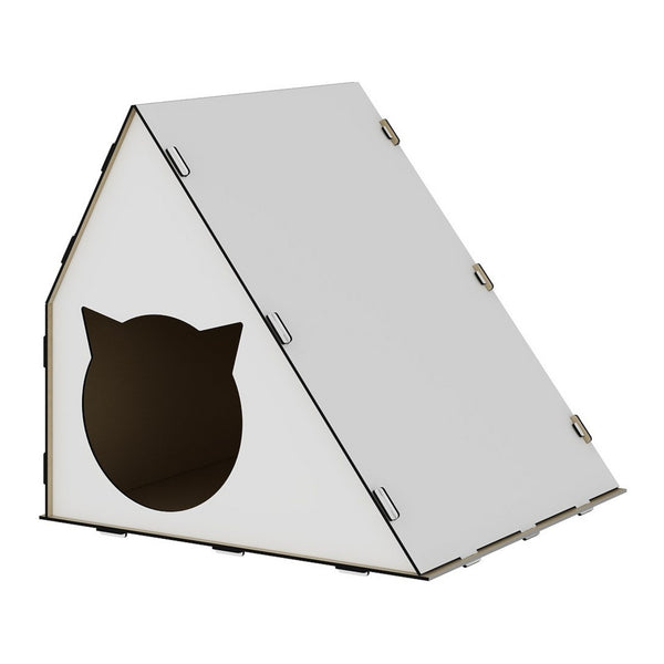 Domek pro kočky Lani 40x42x40 cm Bílá [en.casa]