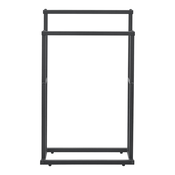 Držák na ručníky s 2 tyčemi 78 x 48 x 24 cm Černý [en.casa]