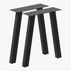 Stolní rám Mariager sada 2 ks ocel 40x37,5 cm černá [en.casa]