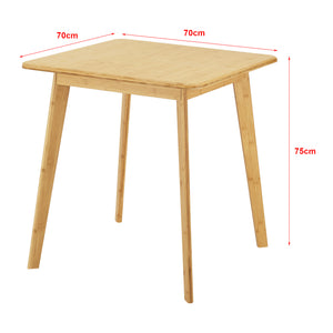 Jídelní stůl Närpes pro 2 osoby Bambus 75x70x70 cm [en.casa]
