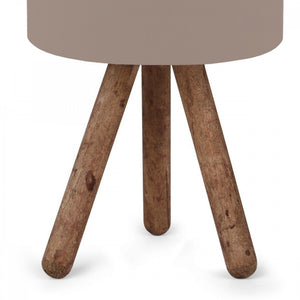 Stolní lampa Preston dřevo 1xE27 písková [lux.pro]