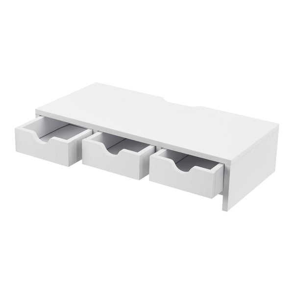 Stojan na monitor Ruovesi 12x51x25cm Bílý [en.casa]