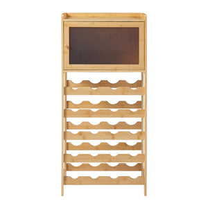 Regál na víno Gjerstad 100x47x28cm Bambus Přírodní [en.casa]