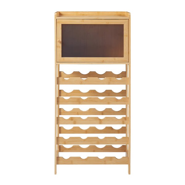 Regál na víno Gjerstad 100x47x28cm Bambus Přírodní [en.casa]