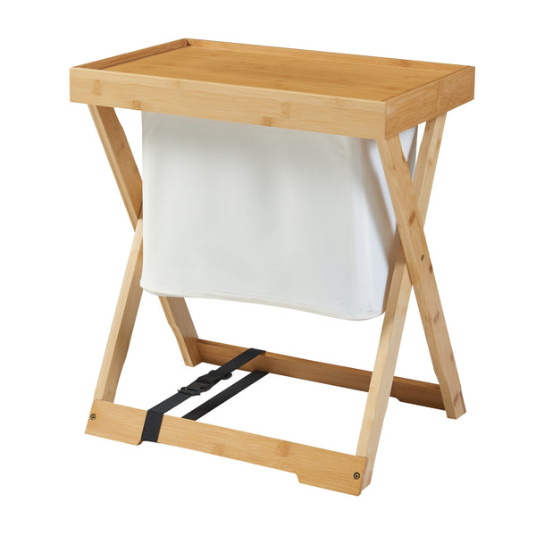 Piknikový stůl Hattfjelldal 53x48x32cm Bambus [en.casa]