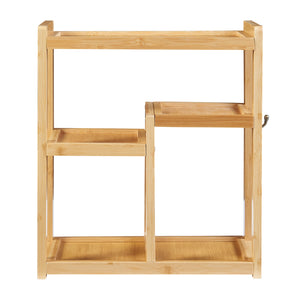 Koupelnová police Höör 42x37x17 cm bambus [en.casa]