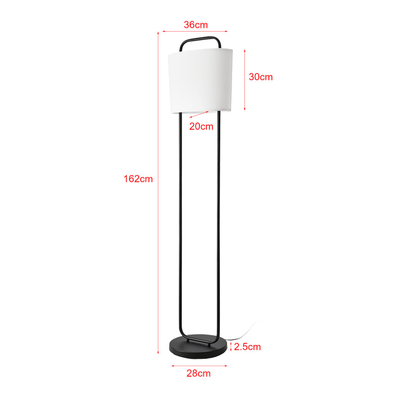 Maßskizze Stojací lampa Meløy Černá/Bílá [lux.pro]