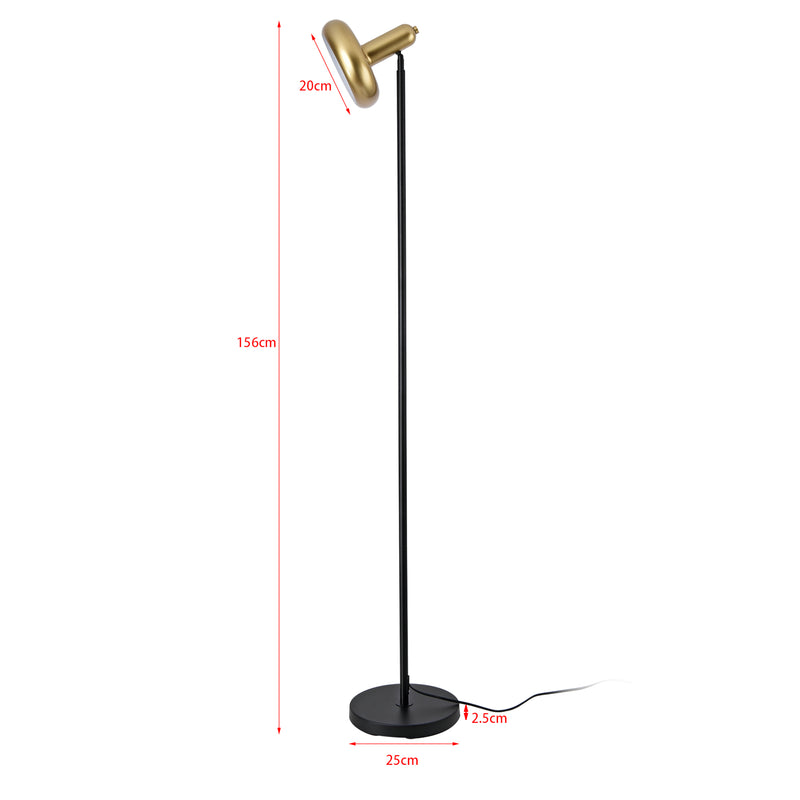 Maßskizze Stojací lampa Namsos kov černá/zlatá barva [lux.pro]