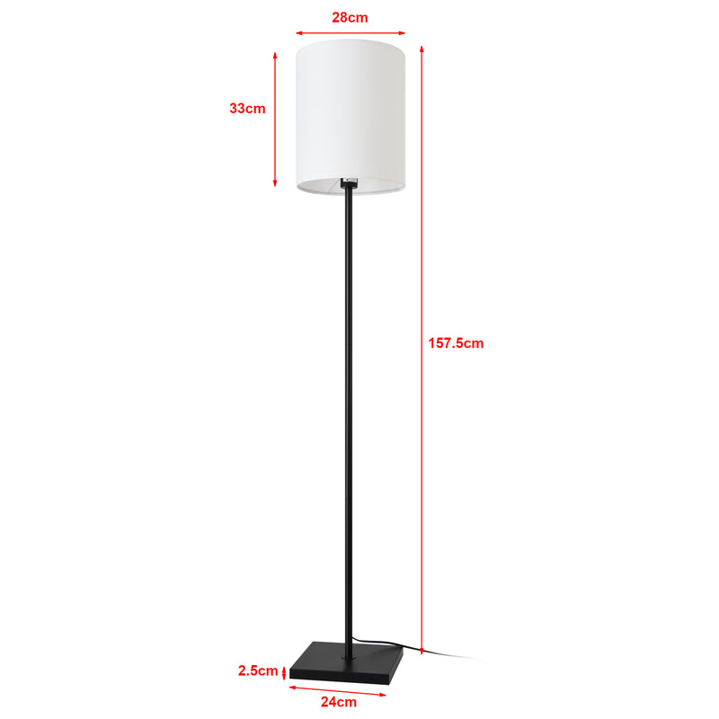 Měřítkový nákres Stojací lampa Solna 158 cm bílá [lux.pro]