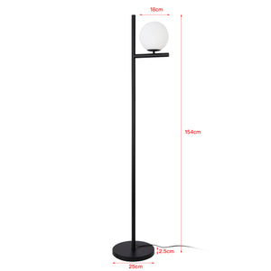 Stojací lampa Aberdaron Černá / Bílá [lux.pro]